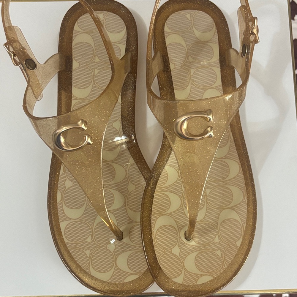 Coach Metallic Gold Women's Sandals